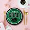 25 Count Green Graduation Party Paper Plates 9 Inch Round Congrats Grad Dinnerware Set